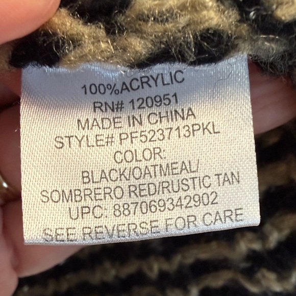 Pink Republic Black, Red, and Tan Patterned Cardigan - Picture 3 of 6